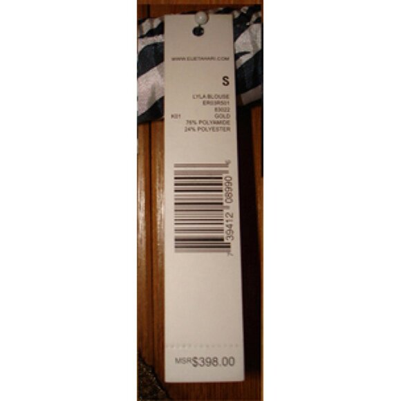 Elie Tahari burnished-gold lace sleeveless blouse with camisole - Picture 10 of 13